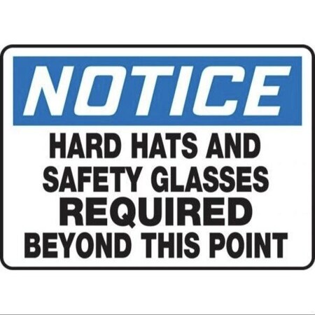 Accuform OSHA NOTICE SAFETY SIGN HARD HATS MPPE845VS MPPE845VS